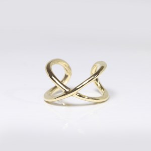 K10 クロス イヤーカフ　山梨 イヤーカフ ジュエリー アクセサリー イエローゴールド ホワイトゴールド ピンクゴールド 山梨県 甲斐市 BQ-11