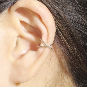 K10 クロス イヤーカフ　山梨 イヤーカフ ジュエリー アクセサリー イエローゴールド ホワイトゴールド ピンクゴールド 山梨県 甲斐市 BQ-11