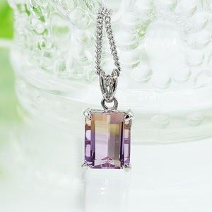 アメトリン ペンダント 3ct3カラット SV925 シルバー925 （26443） [山梨 ネックレス シルバー アメジスト シトリン 希少 ダイヤモンド ジュエリー] 山梨県 甲斐市 BR-3