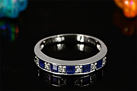 サファイヤ リング0.6ct 0.6カラット K10 10金 ホワイトゴールド （14404） [山梨 指輪 リング サファイア ホワイトゴールド ゴールド ジュエリー ダイヤモンド ] 山梨県 甲斐市 BR-29