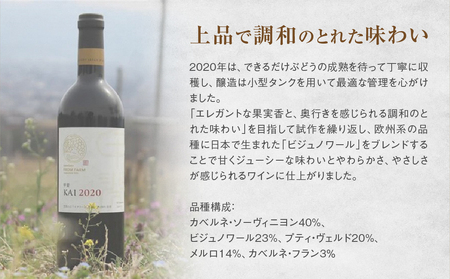 サントリー登美の丘ワイナリー フロムファーム　甲斐　赤　2020 750ml ワイン 赤ワイン オリジナルワイン 甲斐市 辛口 山梨 H-75