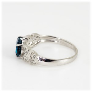 ロンドンブルートパーズ リング 1.3ct 1.3カラット K10 10金 ホワイトゴールド （13387） [山梨 指輪 リング ブルートパーズ ホワイトゴールド ゴールド ジュエリー ダイヤモンド] 山梨県 甲斐市 BR-35