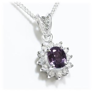 カラーチェンジガーネット ペンダント 0.5ct 0.5カラット K10 10金 ホワイトゴールド  （13403） [山梨 ペンダント ネックレス ガーネット ホワイトゴールド ゴールド ジュエリー ダイヤモンド ゴールド ] 山梨県 甲斐市 BR-39