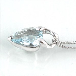 アクアマリン ペンダント 3ct 3カラット K10 10金 ホワイトゴールド （24073） [山梨 ペンダント ネックレス アクアマリン ホワイトゴールド ゴールド ジュエリー ] 山梨県 甲斐市 BR-44