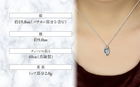 アクアマリン ペンダント 3ct 3カラット K10 10金 ホワイトゴールド （24073） [山梨 ペンダント ネックレス アクアマリン ホワイトゴールド ゴールド ジュエリー ] 山梨県 甲斐市 BR-44