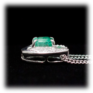 エメラルド ペンダント 0.5ct 0.5カラット PT100 プラチナ100 馬蹄 Ag900（24118） [山梨 ペンダント ネックレス エメラルド プラチナ ジュエリー ダイヤモンド ] 山梨県 甲斐市 BR-49