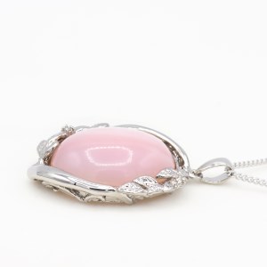 ピンクオパール ペンダント 10ct 10カラット SV925 シルバー925 （161299） [山梨 ペンダント ネックレス オパール ピンクオパール シルバー ジュエリー ダイヤモンド ] 山梨県 甲斐市 BR-57
