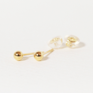 K18 3㎜ 丸玉ピアス  山梨 スタッドピアス ゴールドピアス ピアス シンプルピアス K18 イエローゴールド ジュエリー アクセサリー 山梨県 甲斐市 BQ-21