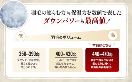 羽毛 合掛け布団プレミアム シングルサイズ ホワイトマザーグースダウン95%　