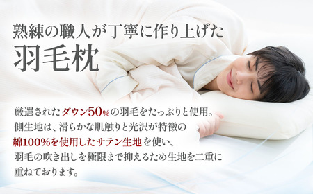 羽毛枕 サイドスリーパー ダウンピロー 定番サイズ 枕