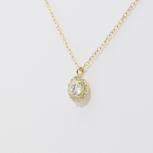 K18 0.2ctup 取り巻き ダイヤモンド ペンダント  山梨 ダイヤモンド ネックレス ペンダント 天然ダイヤモンド K18 18金 イエローゴールド ホワイトゴールド ピンクゴールド ジュエリー アクセサリー 山梨県 甲斐市 BQ-31