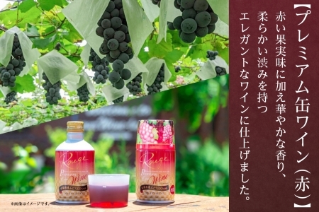 プレミアム缶ワイン 赤 白 300ml 24本入 飲み比べ モンデ酒造 177-4-011