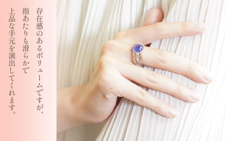 プラチナ タンザナイト カボッション リング 管理番号453950 ×1本 218-012