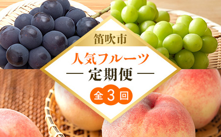 ＜2024年先行予約＞【定期便】笛吹市人気フルーツ定期便全３回　 168-100