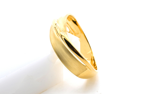 K18 地金鏡面、サティーナリング　RMR691-Y 188-084