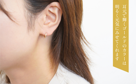 K10　イエローゴールド　フープピアス S 管理番号686585 218-117-S