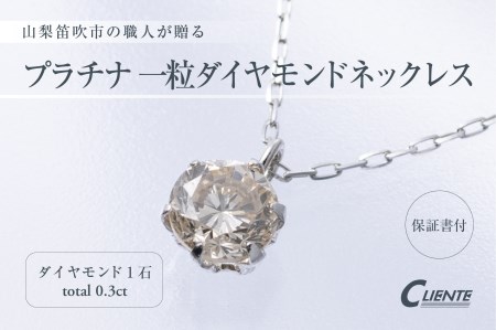 プラチナ 一粒 ダイヤモンドネックレス 誕生日 ジュエリー 女性 宝石 ペンダント プレゼント クリスマス 山梨県笛吹市 ふるさと納税サイト ふるなび