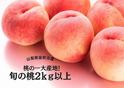 ＜25年発送先行予約＞桃の一大産地！笛吹市産旬の桃2kg以上 167-001