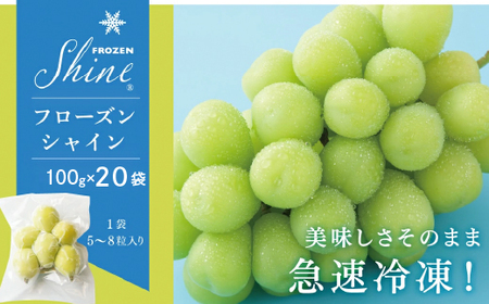 【フローズン】 シャインマスカット 100ｇ×20袋 小分け※冷凍発送 098-012