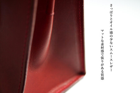 Bottega Glicine イタリアンレザー　本革ハンドバッグ：赤 172-003-red