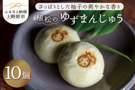 【人気 和菓子】 ゆずまんじゅう 10ヶ入