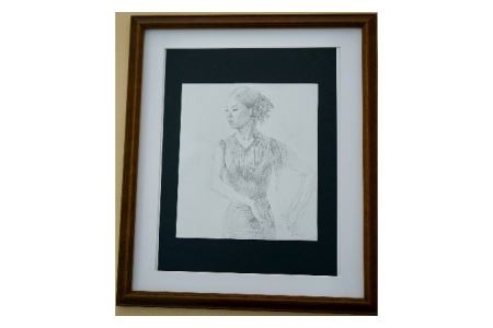 【大切な人に】肖像画　モノクロ