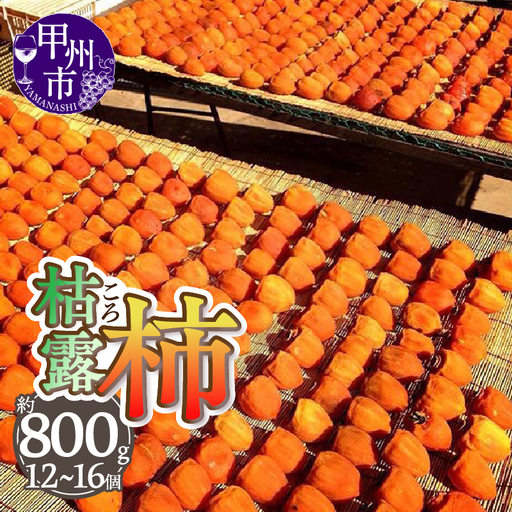 厳選！山梨県甲州市産 ころ柿 枯露柿 甲州百目 中2号箱 約800g【2026年度発送】（THR）B13-811