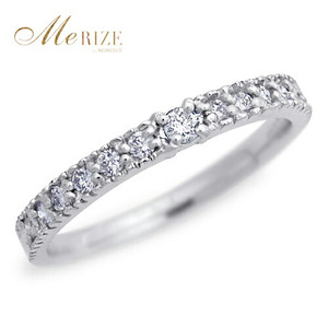 指輪 天然 ダイヤモンド 0.20ct ミル打ち SIクラス【K10WG】Justineジュスティーヌ r-256（KRP）G1-1410