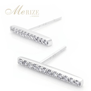 ピアス 天然 ダイヤモンド 0.16ct スタッド ボックス ストレート ダブルロックキャッチ SIクラス【K18WG】P-150（KRP）G05-1411