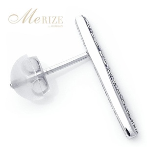 ピアス 天然 ダイヤモンド 0.16ct スタッド ボックス ストレート ダブルロックキャッチ SIクラス【K18WG】P-150（KRP）G05-1411