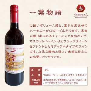 ワイン 一葉物語・赤ワイン750ml 1本（EZS）A07-726