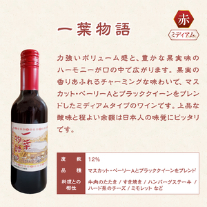 ワイン 一葉物語・赤白ワイン375ml 2本（EZS）A07-728