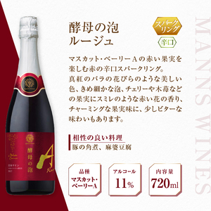 ワイン 【マンズワイン】スパークリングワイン 酵母の泡 5種セット（MW）C7-780