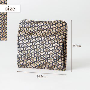 甲州市×印傳屋 小銭入（紺革×白漆）C5-1214