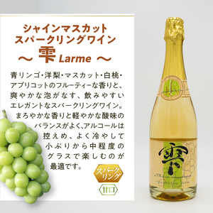 ワイン シャインマスカットスパークリングワイン ～雫（Larme）～（HO）B19-160