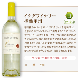 ワイン イケダワイナリー 2本セット【樽熟甲州 / セレクト白】(MG)B14-660