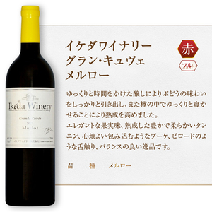 ワイン イケダワイナリー 2本セット【セレクト赤 / グラン・キュヴェ メルロー】（MG）C-1672