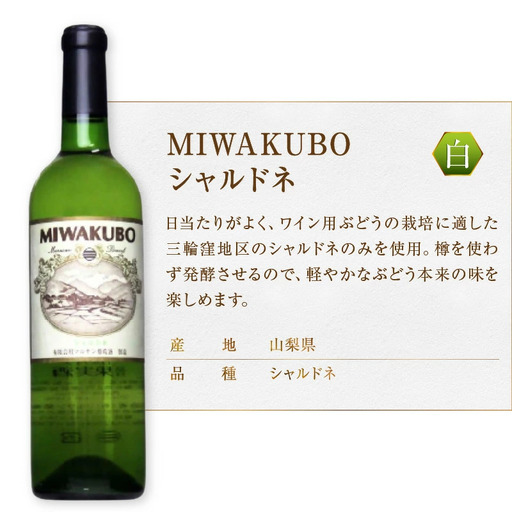 ワイン マルサン葡萄酒 白ワイン飲み比べ 甲州 百 MIWAKUBO シャルドネ 醸し甲州 3本セット(MG)C1-487 ワイン マルサン葡萄酒 白ワイン飲み比べ 甲州 百 MIWAKUBO シャルドネ 醸し甲州 3本セット(MG)C1-487