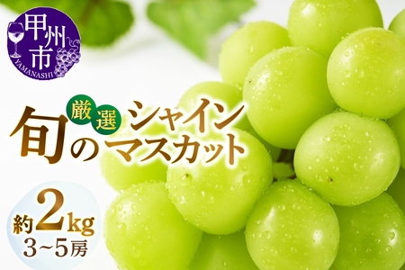 甲州市産厳選旬のシャインマスカット 約2kg 3房～5房入り【2026年発送】（MG）B18-450シャインマスカット フルーツ