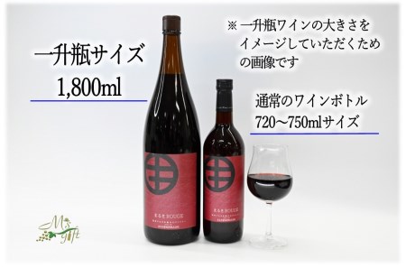 まるき葡萄酒一升瓶ワイン赤白2本セット（MG）C-682