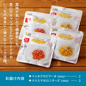 【TSP024】そのまま食べる保存食4袋 2種?各2袋（テーブルストック）B12-311
