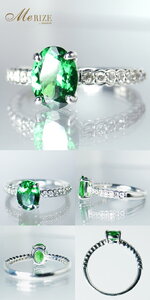 リング グリーンガーネット 1.0ct Vert ベール 【プラチナ950】r-90（KRP）P17-1410