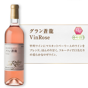 【年内発送】ワイン 蒼龍葡萄酒のスタンダードワイン赤白ロゼ5本セット（MG）C7-651