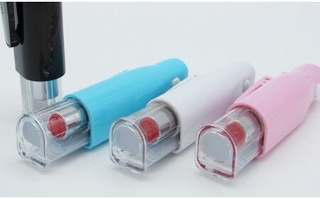 ふりがな付印鑑　ツインネームタイプ [5839-1271] ピンク