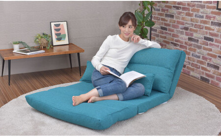 1台4役 カウチにもなるソファベッド・ライド　クッション２個付き（モカブラウン）[5839-9400]