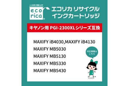 エコリカ【キヤノン用】 PGI-2300XLBK互換リサイクルインク ブラック（型番：ECI-C2300XLB）