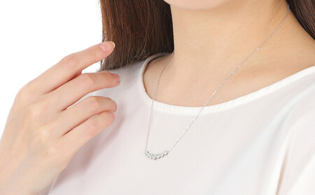 プラチナ ダイヤ ラインネックレス 0.3CT  N376DI-P　ダイヤモンド ペンダント ジュエリー