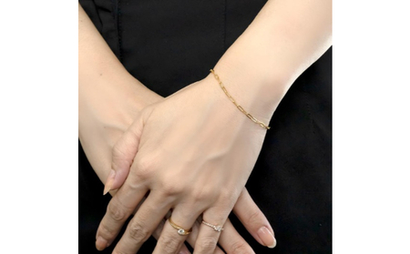 純金 24金 ブレスレット クリップチェーン 全長16cm 管理番号230706ns101k24b-16 SWAA108