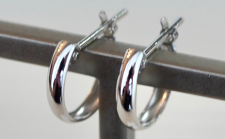 Pt900 プラチナ 地金 フープピアス(直径10mm) 保証書付 KO-0011 SWAD005