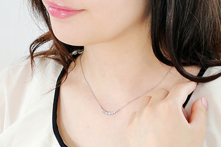 【0.3ct】プラチナ900　ダイヤモンド　ラインネックレス　CSN00106-pt SWAV013